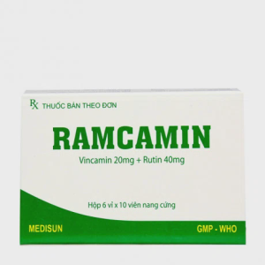 Viên nang Ramcamin Medisun hỗ trợ điều trị suy tuần hoàn não, giảm trí nhớ (6 vỉ x 10 viên)