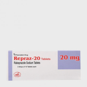 Viên nén Repraz 20mg trị loét dạ dày tá tràng, viêm thực quản trào ngược (3 vỉ x 10 viên)