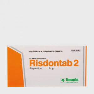 Viên nén Risdontab 2mg điều trị tâm thần phân liệt cấp và mãn tính (5 vỉ x 10 viên)