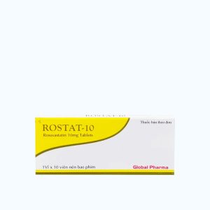 Viên nén Rostat – 10mg điều trị tăng cholesterol máu, giảm mỡ máu (1 vỉ x 10 viên)