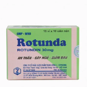 Viên nén Rotunda 30mg hỗ trợ điều trị mất ngủ, giảm đau (10 vỉ x 10 viên)