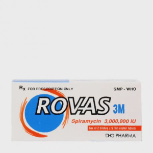 Viên nén Rovas 3M. IU điều trị nhiễm khuẩn đường răng miệng (2 vỉ x 5 viên)