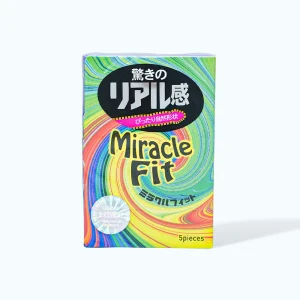Bao cao su SAGAMI Miracle Fit có màu (hộp 5 cái)