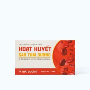 Viên uống Tuần Hoàn Não Thái Dương hỗ trợ tuần hoàn máu não (Hộp 2 vỉ x 15 viên)