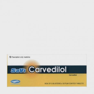 Viên nén SaVi Carvedilol 6.25mg điều trị tăng huyết áp, suy tim (3 vỉ x 10 viên)