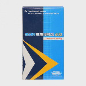 Viên nén SaVi Gemfibrozil 600mg điều trị tăng cholesterol máu, giảm mỡ máu (6 vỉ x 10 viên)