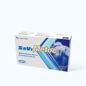 Viên nén Savi Metoc trị các trường hợp đau có liên quan đến co thắt cơ-xương khớp (3 vỉ x 10 viên)