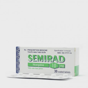 Viên nén Semirad 10mg điều trị các triệu chứng thần kinh và sinh lý (3 vỉ X 10 viên)