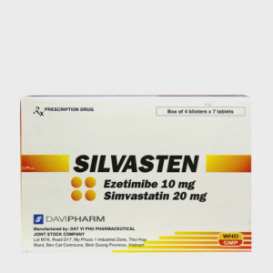 Viên nén Silvasten điều trị rối loạn mỡ máu (4 vỉ x 7 viên)