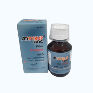 Siro Atisyrup zinc 2mg/ml An Thiên phòng và điều trị thiếu kẽm, tiêu chảy (chai 100ml)