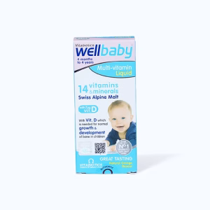 Siro Vitabiotics Wellbaby Multi-vitamin Liquid bổ sung vitamin và khoáng chất cho trẻ (Chai 150ml)