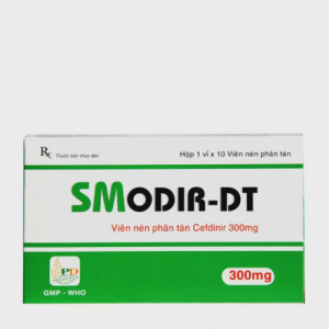 Viên nén phân tán Smodir-DT 300mg kháng sinh điều trị nhiễm khuẩn (1 vỉ x 10 viên)
