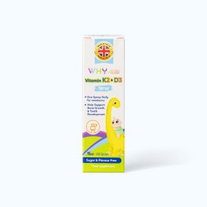 Chai xịt bổ sung vitamin D3 & K2 Why-kids cho trẻ em (Chai 15ml)