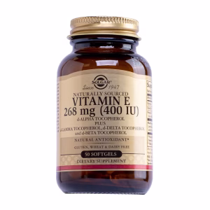 Thực phẩm bảo vệ sức khỏe Solgar Naturally Sourced Vitamin E 268 mg (400 IU) hỗ trợ chống lão hóa (Chai 50 viên)