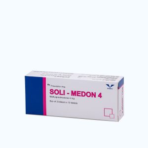 Viên nén Soli-Medon 4mg kháng viêm, điều trị viêm thấp khớp, chống dị ứng (3 vỉ x 10 viên)