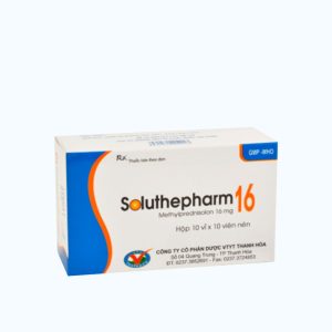 Viên nén Soluthepharm 16mg trị viêm thấp khớp, hen suyễn, lupus ban đỏ hệ thống (10 vỉ x 10 viên)