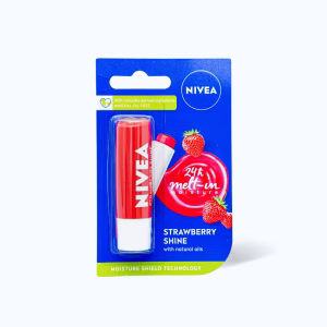 Son Dưỡng Môi NIVEA Strawberry Shine Hương Dâu - Màu đỏ (Thỏi 4.8g)