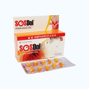 Viên nang mềm Sosdol 25mg giảm đau và giảm viêm xương khớp (3 vỉ x 10 viên)