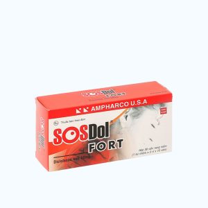Viên nang SOS Dol Fort 50mg trị viêm, đau khớp, đau do chấn thương, đau bụng kinh (3 vỉ x 10 viên)