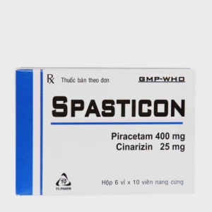 Viên nén Spasticon điều trị bệnh não do chấn thương, đau nửa đầu (6 vỉ x 10 viên)