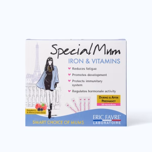Dung dịch uống Special Mum Eric Favre Wellness hỗ trợ bổ sung sắt và vitamin cho mẹ bầu (20 gói x 10ml)