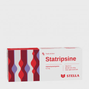 Viên nén đặt dưới lưỡi Statripsine 4,2mg điều trị phù nề sau chấn thương (2 vỉ x 10 viên)