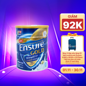 Sữa bột dinh dưỡng ENSURE GOLD hỗ trợ tăng cường sức khỏe và hệ miễn dịch hương vani (800g)