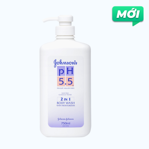 Sữa tắm dưỡng ẩm Johnson's pH 5.5 2 trong 1 (750 ml)