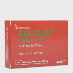 Viên nén Sulcilat 750mg điều trị nhiễm khuẩn (1 vỉ x 10 viên)
