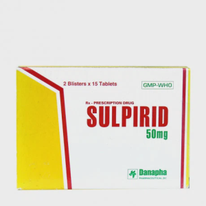 Viên nén Sulpirid 50mg Danapha trị lo âu ở người lớn và rối loạn hành vi ở trẻ em (2 vỉ x 15 viên)