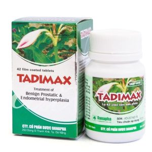 Viên nén Tadimax Danapha điều trị phì đại lành tính tuyến tiền liệt và u xơ tử cung (chai 42 viên)