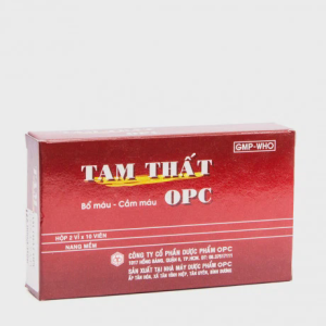 Viên nang Tam That OPC hỗ trợ xuất huyết do rong kinh, chấn thương, chảy máu cam (2 vỉ x 10 viên)