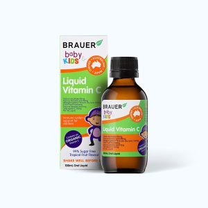 Siro BRAUER Baby Kids Liquid bổ sung vitamin C, tăng cường đề kháng cho trẻ từ 1 tuổi (100ml)