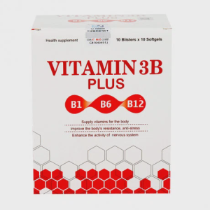 Thực phẩm bảo vệ sức khỏe Gia Nguyễn Vitamin 3B Plus hỗ trợ tăng cường hấp thu dưỡng chất, kích thích tiêu hóa (Hộp 100 viên)