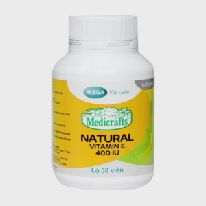 Thực phẩm bảo vệ sức khỏe bổ sung vitamin E Mega Natural Vitamin E 400IU (Chai 30 viên)