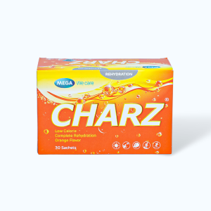 Bột Charz (Hương cam) giúp bù nước và chất điện giải (Hộp 30 gói)