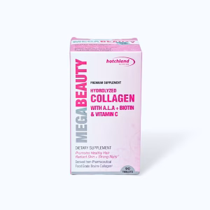 Viên uống Hotchland MegaBeauty ngăn nếp nhăn, làm đẹp da, tóc, móng (Hộp 90 viên)