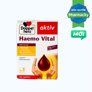 Thực Phẩm Bảo Vệ Sức Khỏe Doppelherz Haemo Vital (Hộp 2 Vỉ × 15 Viên)