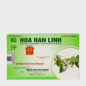 Viên uống hỗ trợ giảm chứng ra mồ hôi nhiều Hòa Hãn Linh (Hộp 3 vỉ x 10 viên)