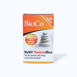 Viên uống Bioco Huvit Valeria Max hỗ trợ giấc ngủ, an thần (Hộp 3 vỉ x 20 viên)