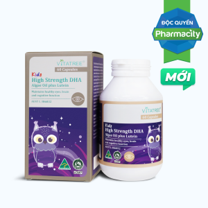 Thực phẩm bảo vệ sức khỏe Kids High Strength DHA Algae Oil plus Lutein (Hộp 60 Viên)
