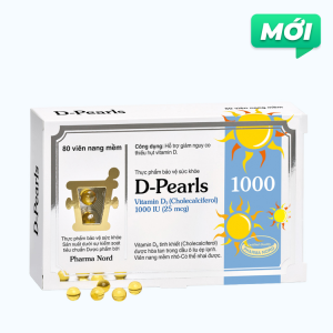 Thực phẩm bảo vệ sức khỏe Pharma Nord D-Pearls bổ sung D3 1000 IU (Hộp 80 Viên)