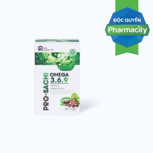 Viên uống Pro-sachi Omega 3.6.9 hỗ trợ giảm cholesterol máu (Hộp 60 viên)