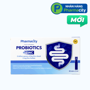 Thực phẩm bảo vệ sức khỏe Probiotics + Zinc (Hộp 20 ống x 5ml)