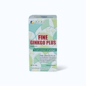 Thực phẩm bảo vệ sức khỏe FINE GINKGO PLUS hỗ trợ giúp tăng cường tuần hoàn máu não (Hộp 400 viên)