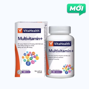 Thực phẩm bảo vệ sức khoẻ VitaHealth Multivitamin+ giúp tăng cường sức khỏe và sức đề kháng (Hộp 60 viên)