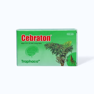 Viên nang Cebraton phòng và trị các bệnh suy giảm trí nhớ, thiểu năng tuần hoàn não (5 vỉ x 10 viên)