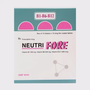 Viên nén Neutrifore 3B điều trị rối loạn do thiếu vitamin B1, B6, B12 (10 vỉ x 10 viên)