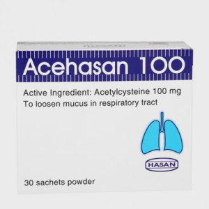 Thuốc bột làm loãng nhầy đường hô hấp Acehasan 100 (Hộp 30 gói)
