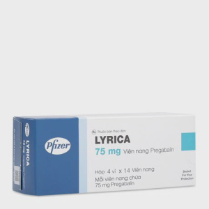Viên nang Lyrica 75mg điều trị đau thần kinh và rối loạn lo âu (4 vỉ x 14 viên)